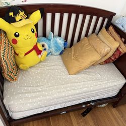 3-in-1 Convertible Crib to Toddler Bed with Mattress & Storage -