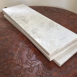 (3) West Elm Marble Floating Shelves - 60% Off