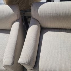 2 Coaches Good Quality Soft Sturdy & 2 Foot Stools