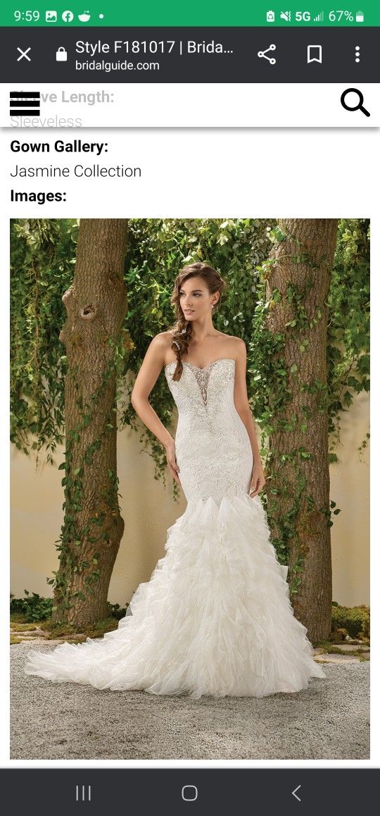 Brand New Jasmine Bridal Gown