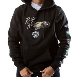 New Era NFL Las Vegas Raiders Nation Low Rider Men's Small Black Pullover Hoodie