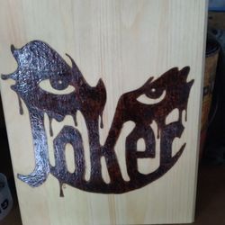 Joker Pyrogaphy Art