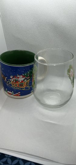 Christmas mug and glasses