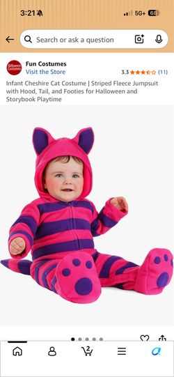 Cheshire cat costume baby Alice in Wonderland