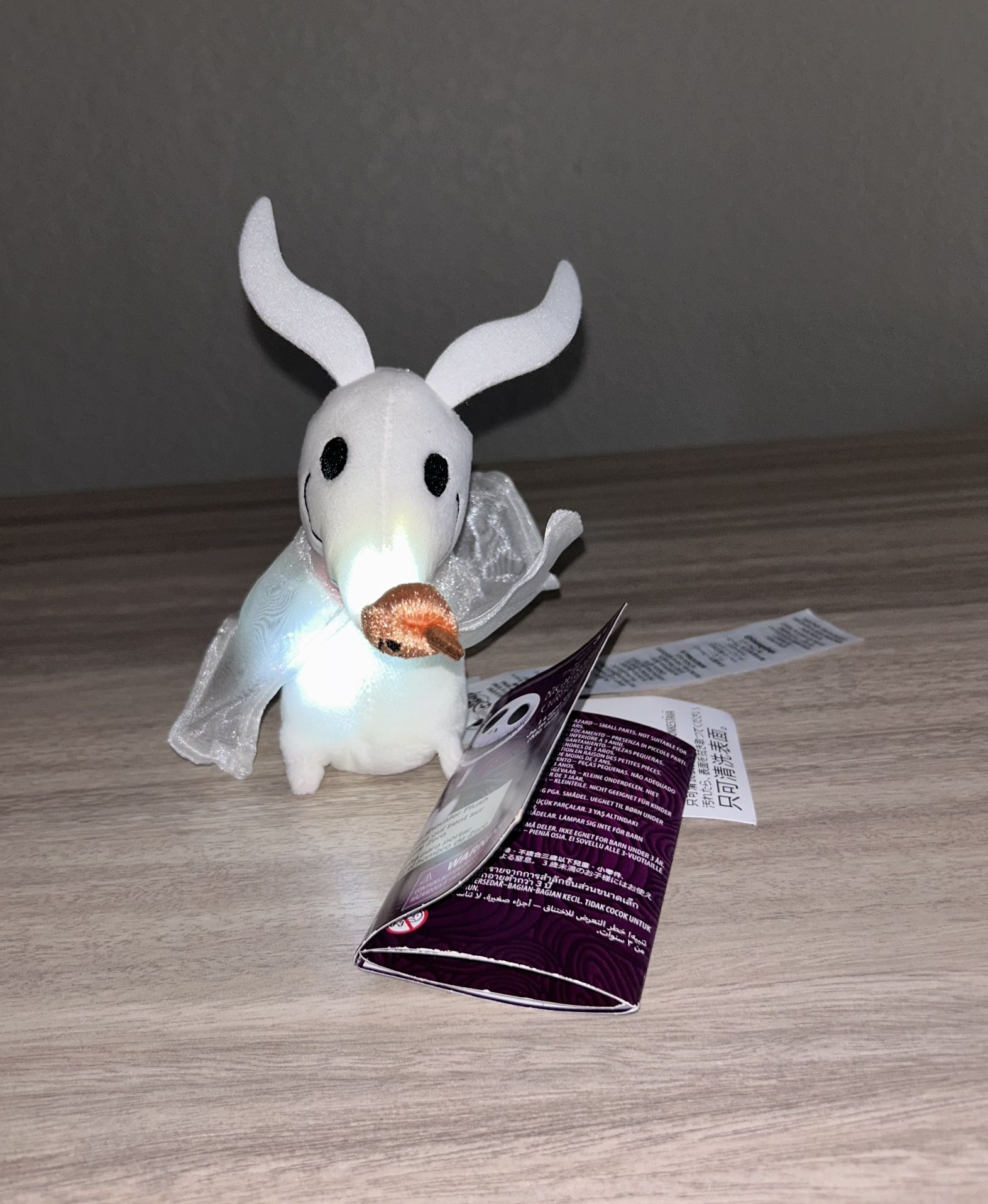 New Disney Zero Plush Light Up Shoulder Magnetic PAL Disneyland