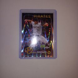 2024 TOPPS CHROME RAYWAVE UPDATE SERIES PAUL SKENES ROOKIE BASEBALL CARD