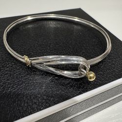 Tiffany Silver Bracelet With Gold Accent