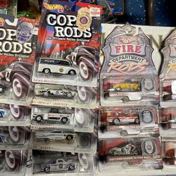Hotwheels Cop Rods And Fire Rods