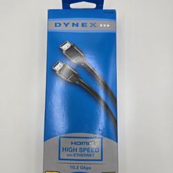 DYNEX HDMI  HiGH SPEED  WITH ETHERNET  10.2 Gbps  Full HD 1080 P 3D Compatible  6 Ft
