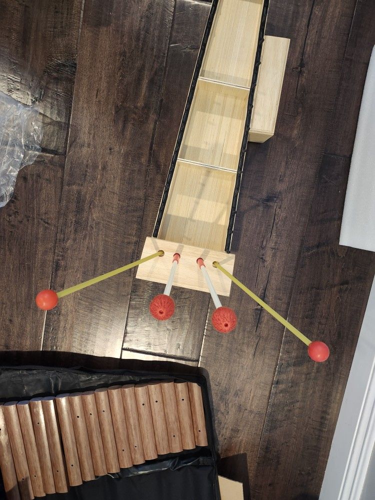 Xylophone inTemenos Orff Soprano with Resonator, 16 Fiberglass Keys, 2 Pairs of Mallets, Wooden Xylophone – Handmade Percussion Instrument