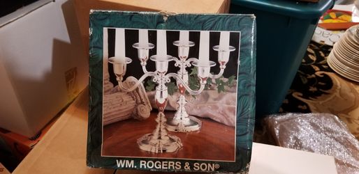 Wm Rogers sterling silver candlestick