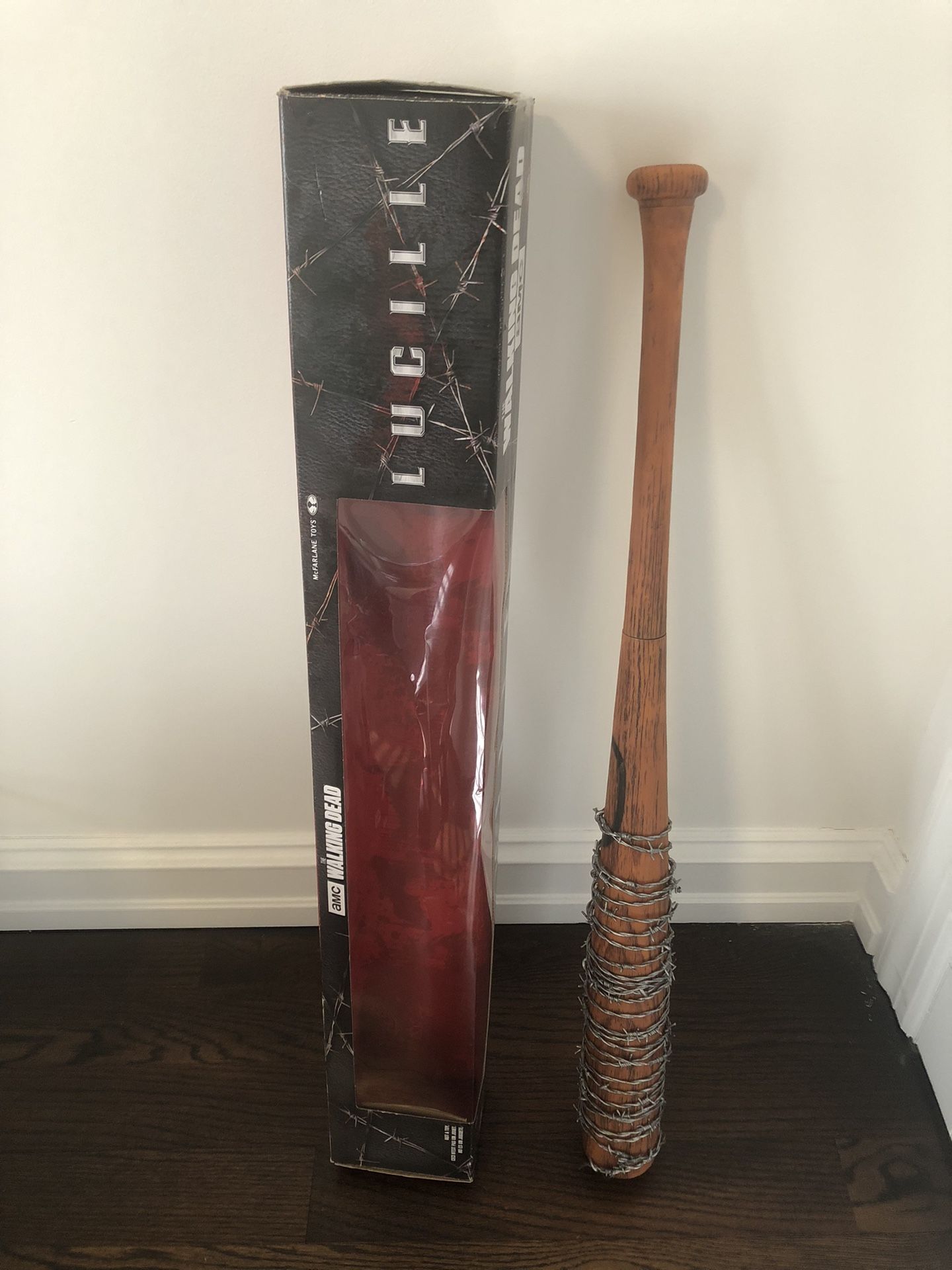 McFarlane Toys The Walking Dead Negan's Bat Lucille Full Size Replica. Box Has Wear