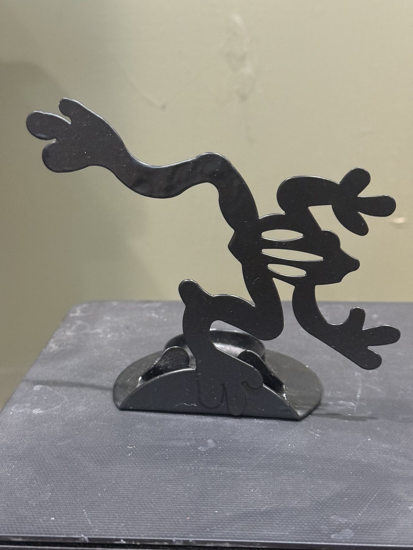 Black Metal Frog “cut out” Candle Holder