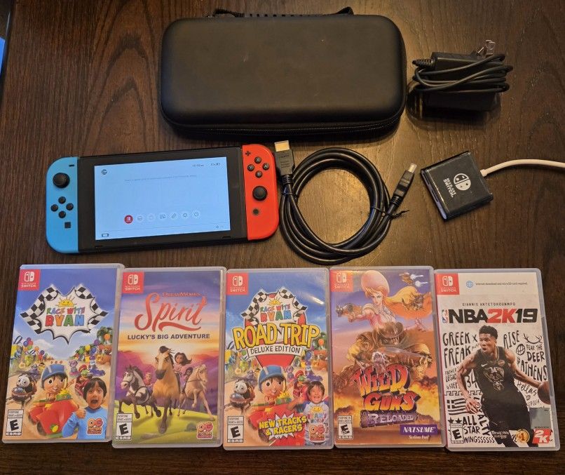 Nintendo Switch with 5 Games