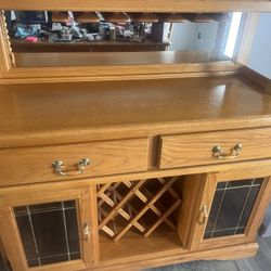 Solid Oak Buffett/Hutch 