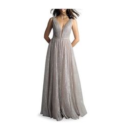 Basix Black Label Pleated Gown 