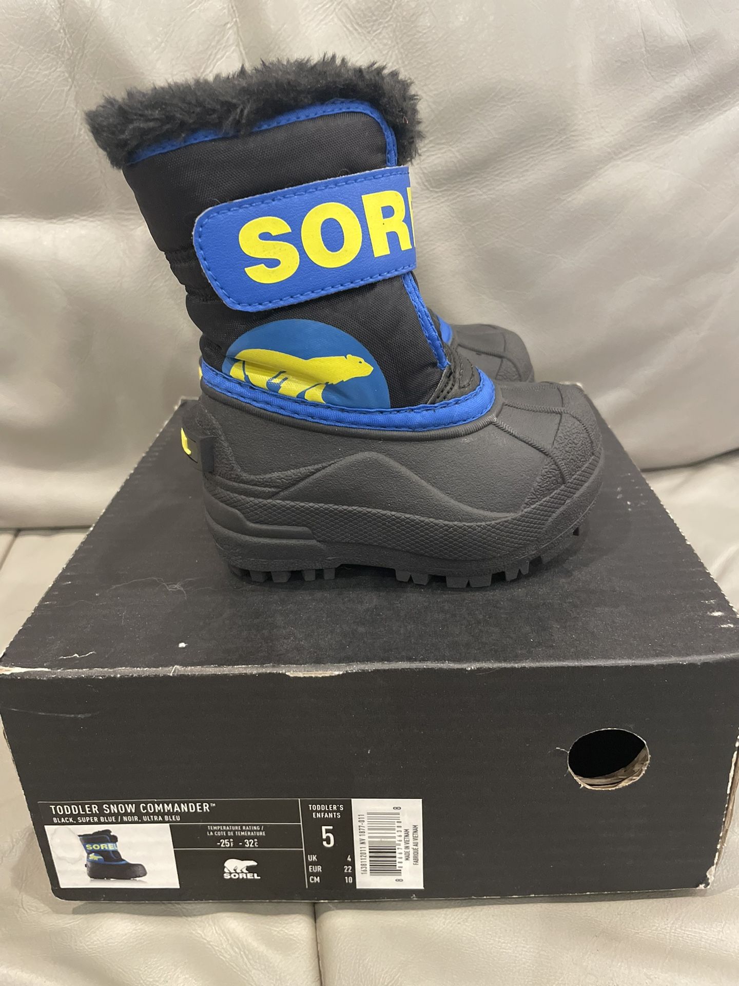 Sorel Snow Commander Winter Boots Child Size 5