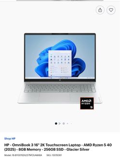 HP OmniBook 3 16" Laptop AMD Ryzen 5
