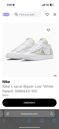 Nike X Sacai Blazer Low Tops