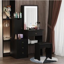 Black Makeup Vanity