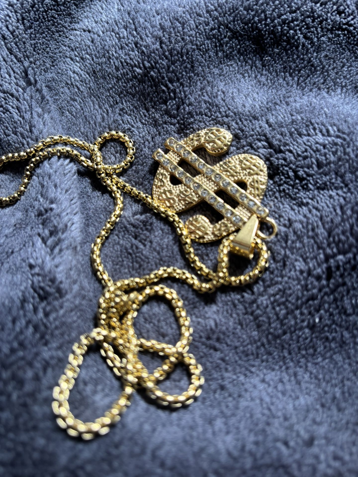 Gold Plated/laminado MoneySign Chain