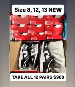 Nike panda dunks brand new sizes 8, 12, 13