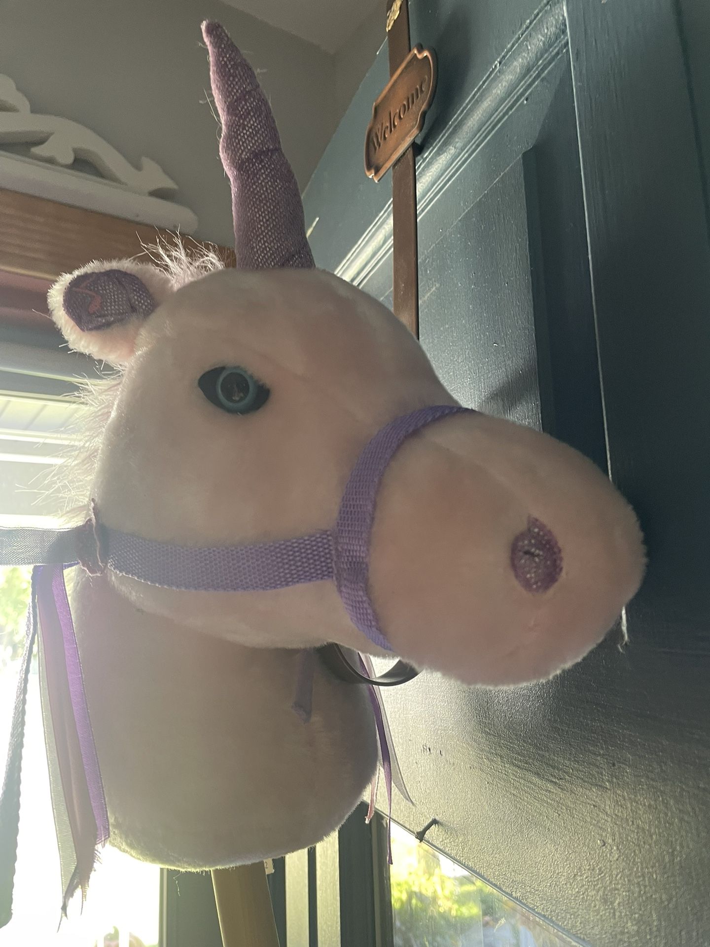 Plush Stick Unicorn W/ Galloping And Whinny Sounds