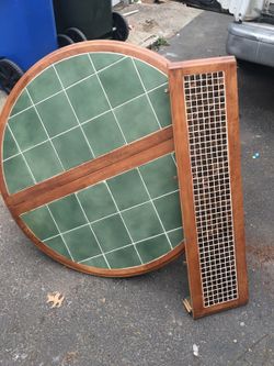 Green tile table