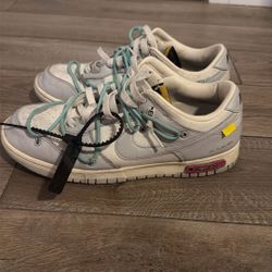 Nike off white lot 4 dunks size 9, used no box