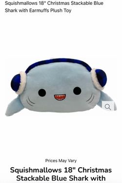 Sharon the Shark 18” Stackable Squishmellow with Earmuffs