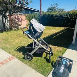 Uppa Baby Stroller, Car Seat, Adaptors and Base