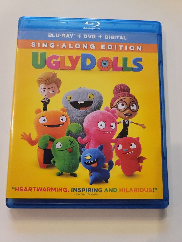 $5 BLU RAY. UGLY DOLLS. $5 OR TRADE FOR A MOVIE TITLE I DO NOT ALREADY OWN. BLU RAY ONLY NO DIGITAL .