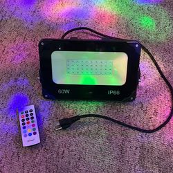 60W RGB Flood Light W/ Remote