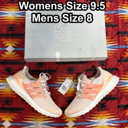 Adidas Ultraboost DNA Running Women’s Size 9.5 Peach Pink White GV8719 Mens Sz 8