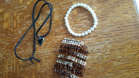 Bracelets and mood changing necklace