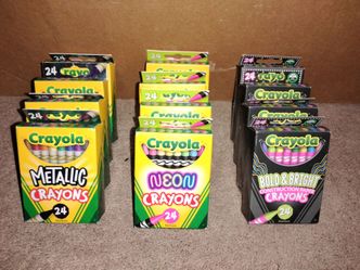 Crayola Metallic, Neon & Bold & Bright! 24 pk. New! $5 a pk.