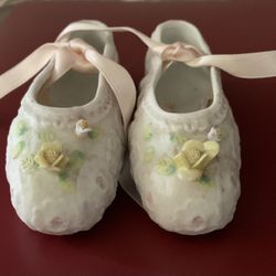 Vintage Porcelain Enesco Ballet Slippers 