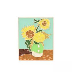 New Sunflower Yellow Flower Brooch Pin Jewelry Gift 