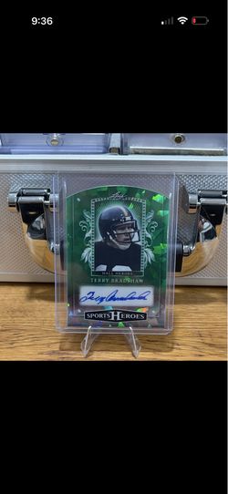 Leaf 2025 Metal Sports Heroes Terry Bradshaw Hall Heroes Auto Green Crystals 5/9