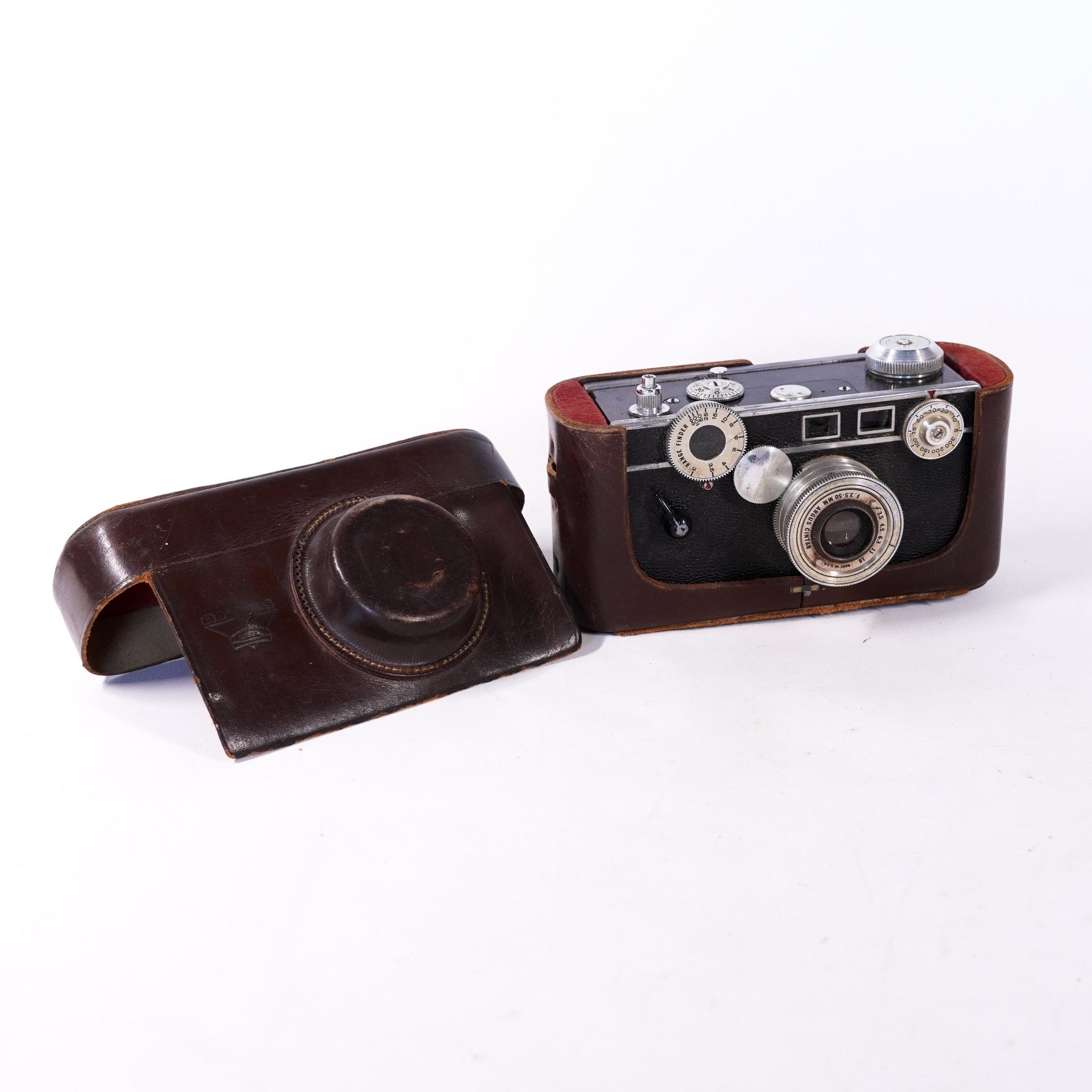 ARGUS C3 Vintage Black 35mm Camera w/ Cintar 50mm f/3.5 Lens Japan w/ Case