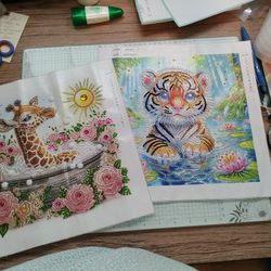 Completed Partial Diamond Art For Kids