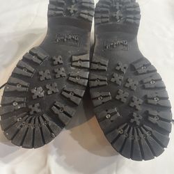 Dr. Martens Burgundy Rub-Off Steel Toe Capped Gibson Shoe