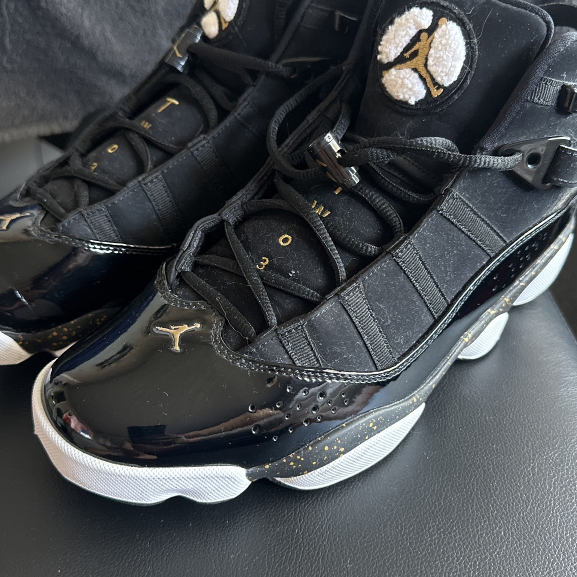 Nike Air Jordan 6 Rings Black Metallic Gold 322992-007 Men’s Size 13 Rare Nike Air Jordan 6 Rings Black Metallic Gold | Mercari main image 2