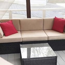 Patio Sofa 4 Piece Set