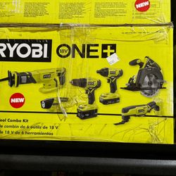 Ryobi 18v  6 - tool combo With batteries & charger 