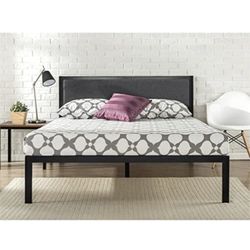 New Queen Size Platform Bed Frame With Headboard 