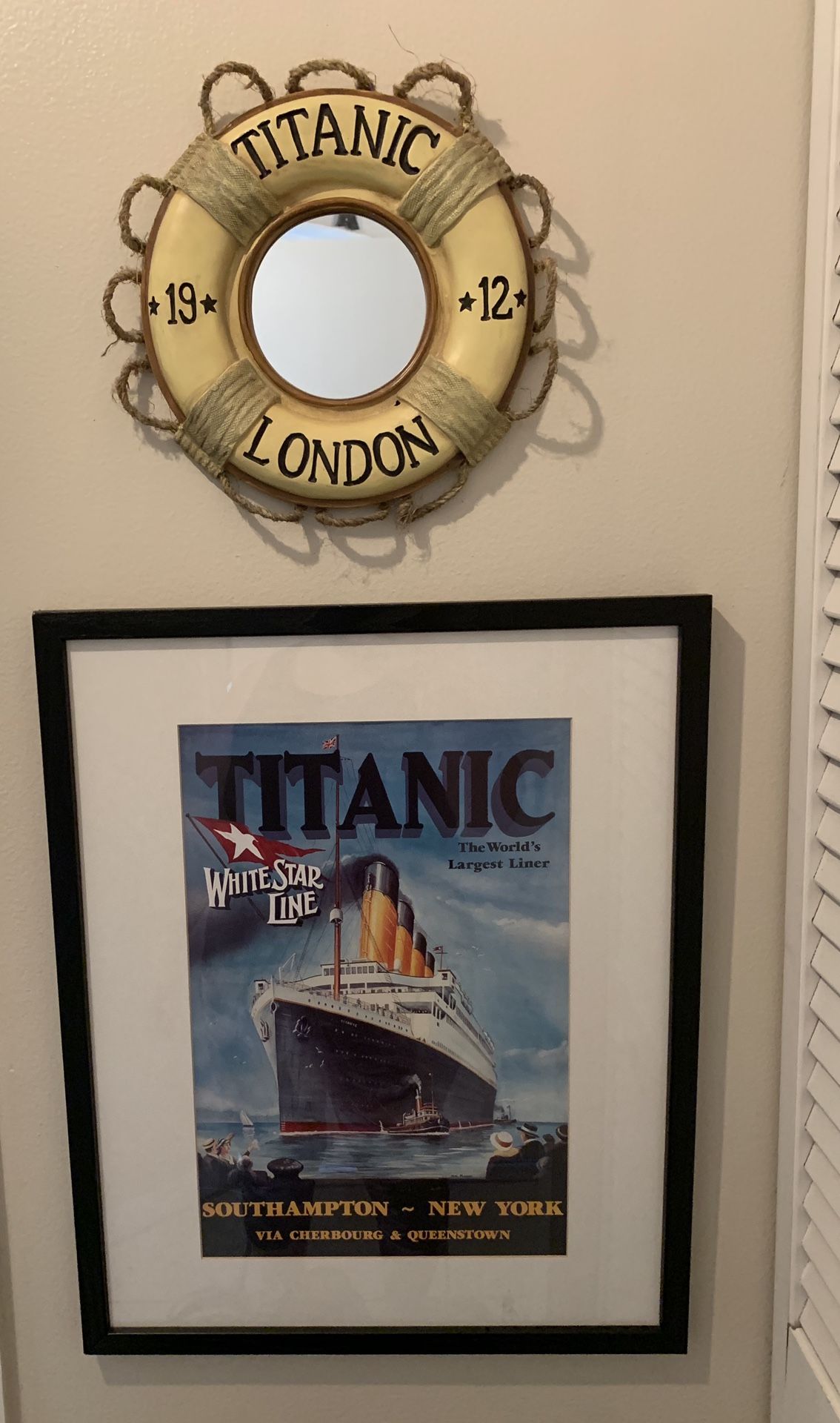 TITANIC WALL DECOR FRAME MIRROR DECORATION