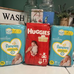 Newborn Diapers $20 For All 3 Bags 
