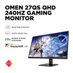 Omen 27qs 1440p 240Hz HDR Gaming Monitor