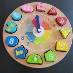 Kids Learning Clock And Shapes